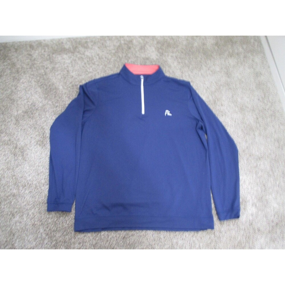 RhoBack Performace QZip 1/4 blue Mens XL golf athletic